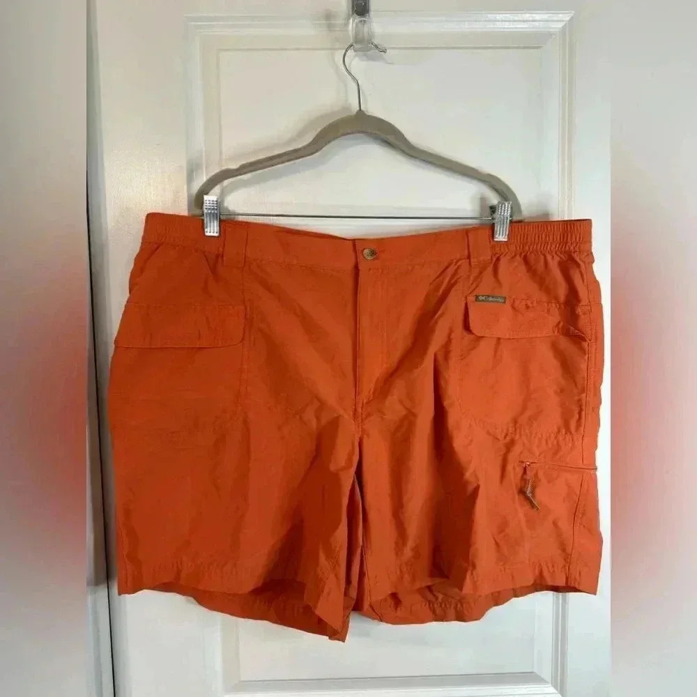 Columbia Women’s Orange Chino Cargo Hiking Shorts - Size 2X